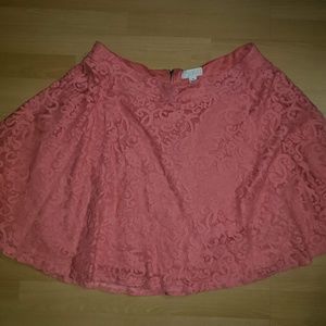 Coral Lace Skirt